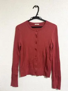 【GU】リブ編み 長袖カーディガン S