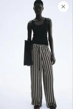 H&M ドローストリングツイルパンツ