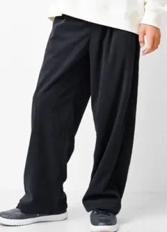 コーデュロイワイドパンツブラック　160