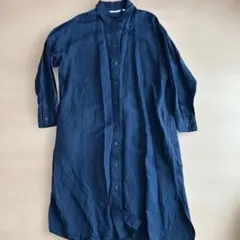 ネイビー シャツワンピース 長袖　UNIQLO