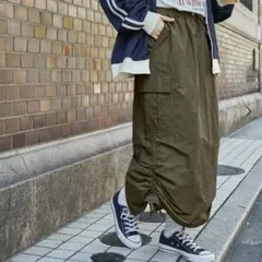 MONO-MART LADY'S カーゴスカート カーキ