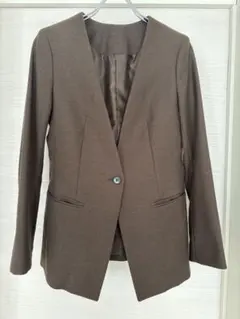 ユニクロ　UNIQLO ノーカラージャケット　Sサイズ