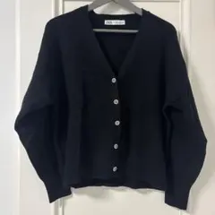 【ZARA】ブラック カーディガン L