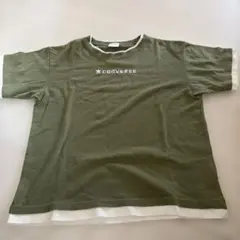 CONVERSE オリーブグリーン Tシャツ 140