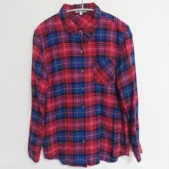 GLOBALWORK　長袖 チェックシャツ 綿100% ネルシャツ