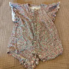 ベビーロンパース 70　半袖　フリル