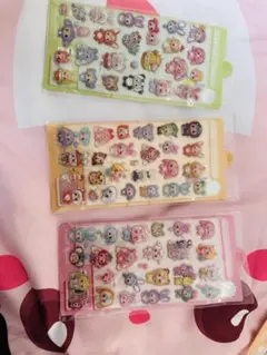 ぷっくりジェル入り立体シール厚みあり 3枚セット