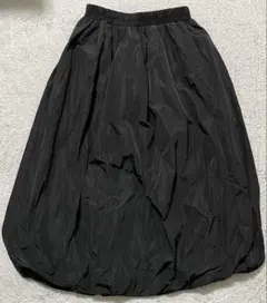 BEAMS HEART タフタ バルーンスカート ブラック フリーサイズ