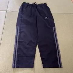 adidas ストライプジャージパンツ 黒