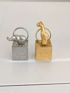 動物デザインの金属製カードスタンド