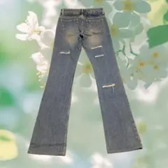 マニックス　ハート刺繍ポケット　デニム ジーンズ ダメージ加工のサムネイル