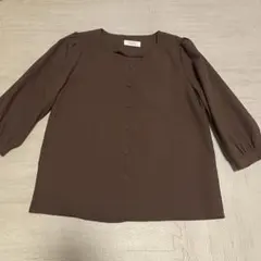 DHOLIC ブラウンの七分袖ブラウスのサムネイル
