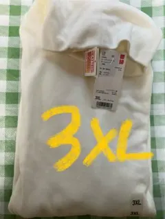 ユニクロ ヒートテックフリースタートルネックT 長袖 オフホワイト3XL