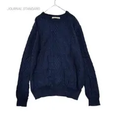 ジャーナルスタンダード ミドルゲージ コットンニット M インディゴブルー