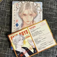 きみとバラ色の日々 2巻 TSUTAYA特典　イラストカード付き　ハガキなし