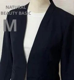 ナチュラルビューティーベーシック　ノーカラージャケット　卒業式　入学式