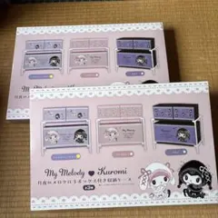 【新品】月夜のメロクロ3ボックス付き収納ケース マイメロ&クロミ✕2