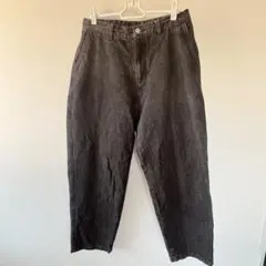 デニムイージーワイドパンツ ブラック Mサイズ