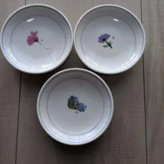 花柄陶磁器小皿3枚セット