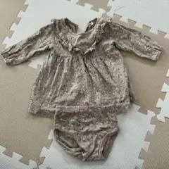 QUINCY MAE ベージュ花柄ワンピースセット