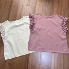 myu がフリルトップス　イエロー、ピンクのサムネイル