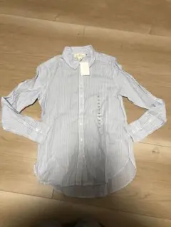 新品！H&M！ストライプ柄！長袖シャツ　レディースS