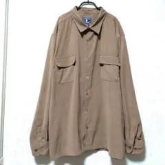 O’KIEF & O’KIEF シャツ XL ブラウン系 スエードタッチ ビッグ