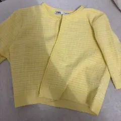ZARA 半袖　カーディガン　黄色
