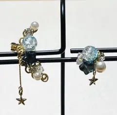 ハンドメイド 星型チャーム☆ イヤーカフ&ピアス