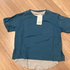 チャオパニックティピー　キッズ レイヤード風 Tシャツ ブルー Lサイズのサムネイル