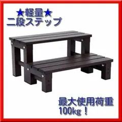 踏み台 2段 屋外 アルミ製 耐荷重100kg ステップ 腰掛け お手入れ簡単 