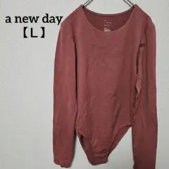 a new day 【Ｌ】バーガンディ 長袖 ボディブリファー