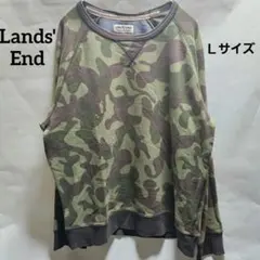 Lands' End カモフラージュ クルーネック スウェット　Ｌサイズ