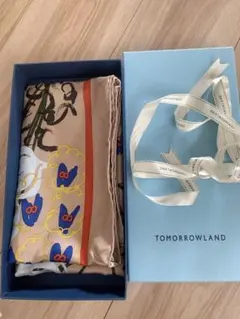 manipuri 花柄シルクスカーフ 約90cm x 90cm