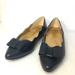 未使用　美品　ヨースケ　パンプス　レザー　リボンのサムネイル