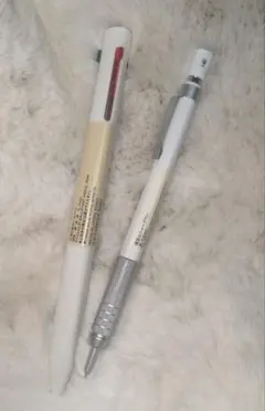 MUJI 軽い低重心シャープペン シャーペン 白 0.3mm 三角3色ボールペン