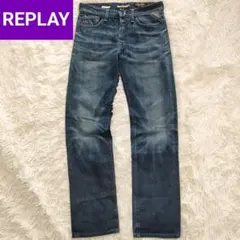 REPLAY　MACKA　Archive　Y2K スタッズ　濃紺デニム　リプレイ