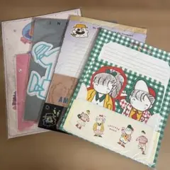 レターセット　サンエックス　昭和レトロ　ファンシー　シール