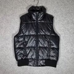 hushush（L）ダウンベスト☘️黒/ブラック/秋冬/ハッシュアッシュ