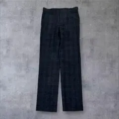【US輸入】アメリカ古着メンズスラックスSチェック柄ストレートノータックシングルのサムネイル