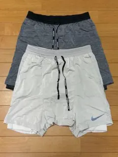 ナイキ ランニングパンツ サルエル風 インナー付き 2色セット S