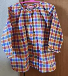 ミキハウス　七分丈　チェック　シャツ　110