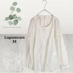 ルノンキュール【M】ベージュ 長袖 薄手 シャツ プルオーバー e0990