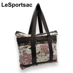 LeSportsac レスポートサック 花 鳥 総柄 プリント トートバッグ