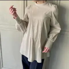 ヨーク切替ロングシャツ （グレー） カットソー ブラウスのサムネイル