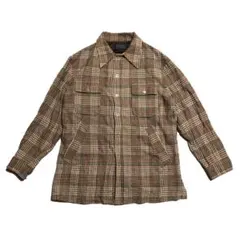 70s USA製 PENDLETON ウール シャツ ジャケット L 古着