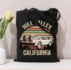 新品　デロリアン　トートバッグ40×34cm 黒　a513