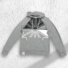 Reebok Classic グレー プルオーバーパーカー UKプリント フード