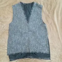 フリンジ Vネック ベスト