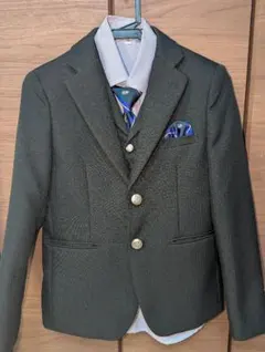 【中古】男児　卒業式用スーツ5点セット　150